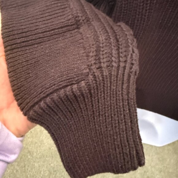 H&M Brown Ribbed Knit Turtleneck Sweater - Size XS - Picture 3 of 6